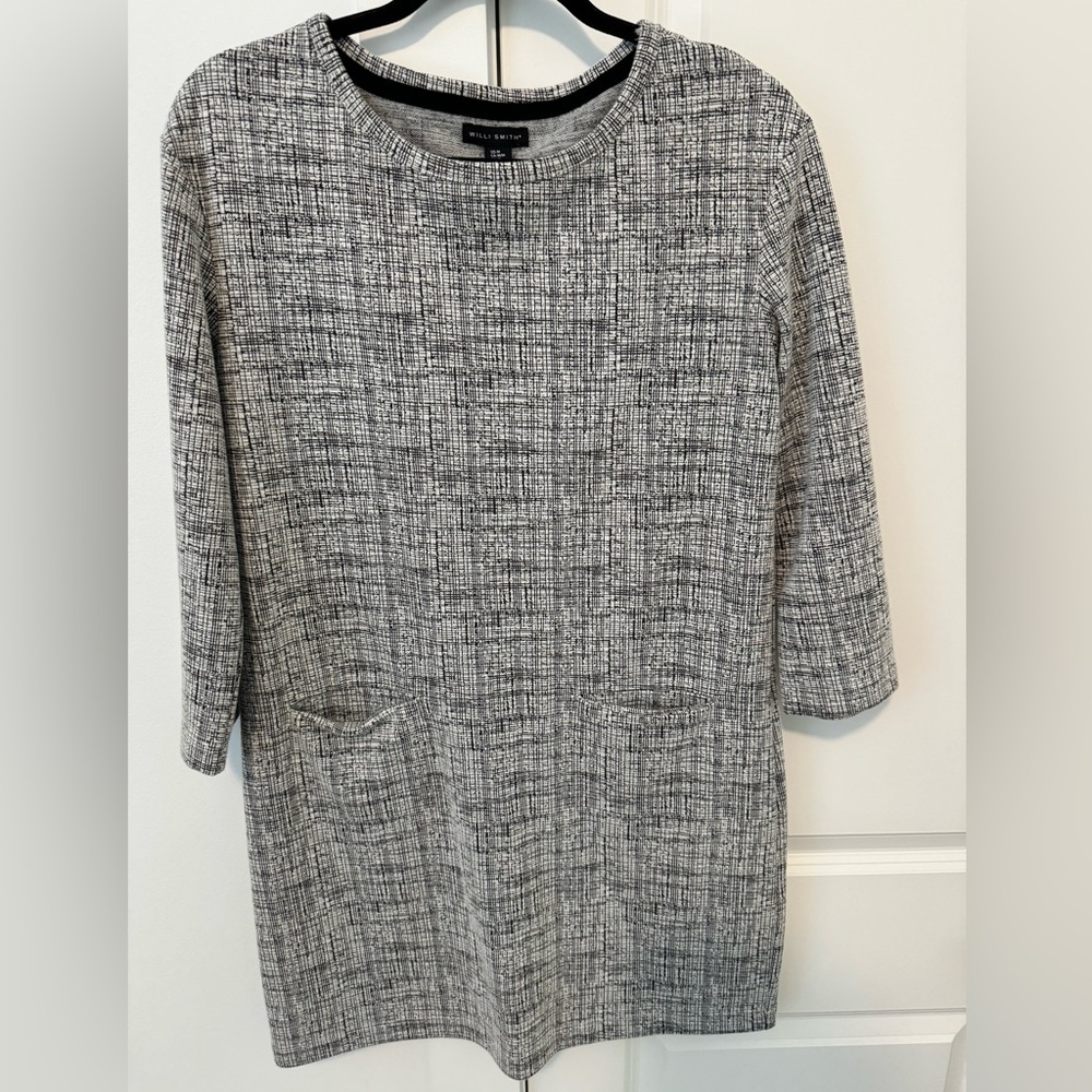 Willi Smith Black and White Shift Dress